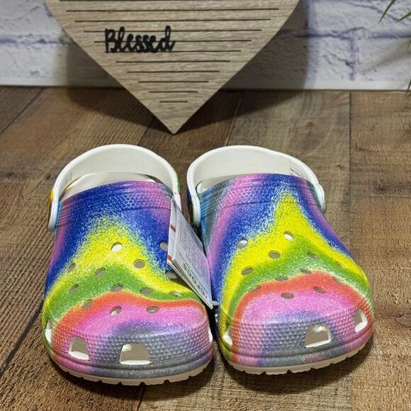 Crocs Classic Spray Dye Clog Shoe Unisex Size M8/W10 - Picture 7 of 11